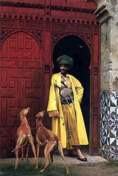 An Arab and his Dog Greek Arabian Orientalism Jean Leon Gerome Oil Paintings